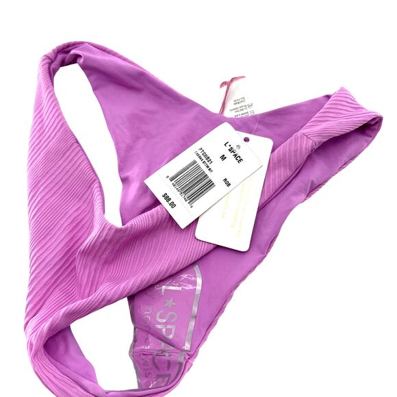 L*Space Pointelle Rib Cabana Bikini Bottom M - Picture 5 of 7